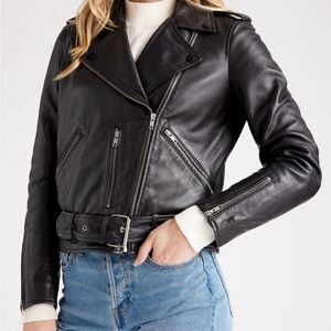 Quince Leather biker jacket